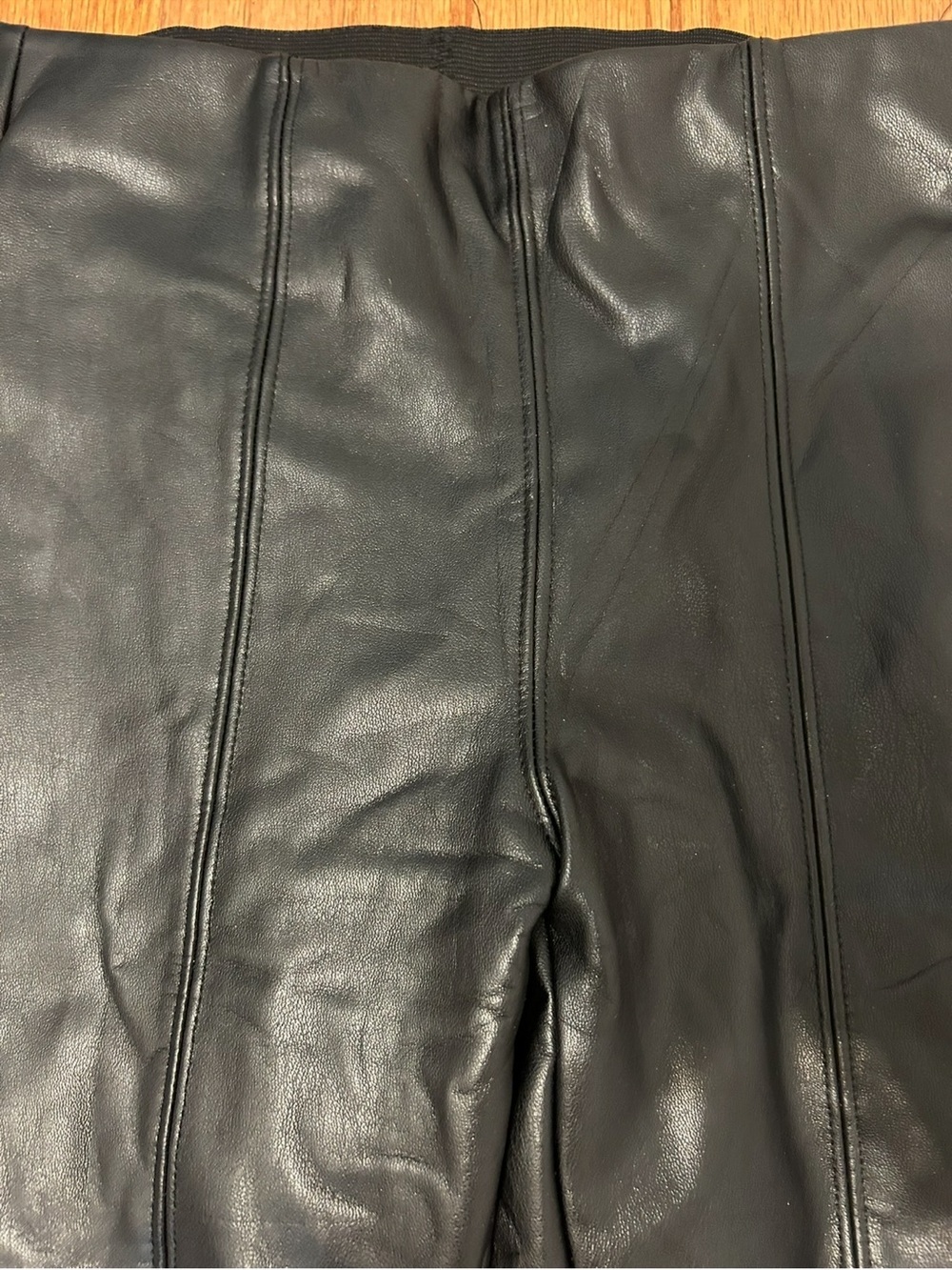 Mayoral Girls Black Faux Leather Leggings Size 10 Trendy Pull On Pants NWT - Picture 4 of 8